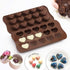 homEdge 15-Cavity Dimpled Heart Shape Chocolate Mold, Silicone for Gummy and Candy