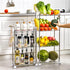Chris.W Slim Storage Cart, 3 Tier with Wheels, Clear Bathroom Organizer for Kitchen, Laundry, Office, 5.2" W