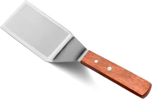 New Star Foodservice 36299 Heavy Duty Hamburger Turner/Spatula, Wood Handle, 11.5"