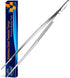 JETKONG 12-Inch Extra-Long Kitchen Tweezers, Fine Tweezer Tongs in Stainless Steel for Cooking