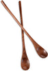 Piriuuo 2 Pcs Long Wooden Teaspoon, 9.25 Inch Wooden Teaspoons for Honey Long