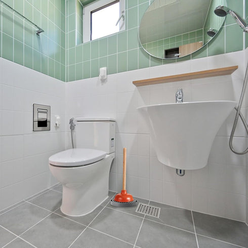 Plunger Holder, Plunger Tray, Air Drying Mat for Toilet Plunger, Stand Wicks Water and Dries Quickly (1pc)