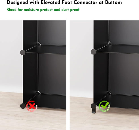 HOMIDEC 9-Cube Closet Organizer and Storage, Portable Shelves for Garment Racks, Closet, Wardrobe