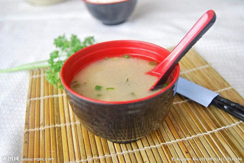JapanBargain 2384, Set of 6 Black and Red Soup Spoons, Japanese and Chinese Rice Spoons