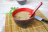 JapanBargain 2384, Set of 6 Black and Red Soup Spoons, Japanese and Chinese Rice Spoons