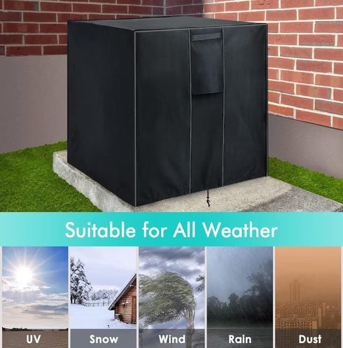 WLEAFJ Heavy Duty Air Conditioner Cover for Outside Units, Fits up to 26 x 26 x 32 inches