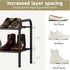 Vellzeyce Closet,Wide 2 Shoe Rack,Long Shoe Organizer for Shoe Storage for Entryway, Tier Sturdy Metal Free Standing