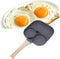 Nonstick Egg Frying Pan, Divided Sectional Pancake Pan for Breakfast, 3 Section Fried Egg Pan