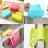 3 Pack Saddle Silicone Sink Caddy, Sponge Soap Brush Holder Organizer for Kitchen (Blue, Green, Pink)