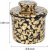 ARTE XICO HANDMADE Countertop Handmade Butter Crock, Blown Glass Butter Dish with Lid, Elegant Butter Keeper for (Gold)