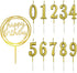 10-Piece Number Birthday Candles, Glitter Cake Toppers for Birthday & Wedding Parties