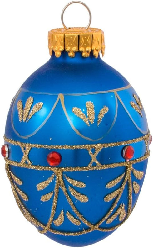 Kurt S. Adler YAMGG0517 Glass Egg Ornament, 45mm for Christmas