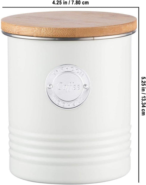 Typhoon Living Collection 1-Quart Coffee Canister - Cream