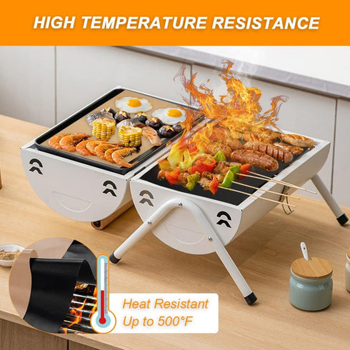 6 Sheets Silicone Baking Mats Non-Stick Reusable, Oil Brush Baking Mat Sheet Liner Set 30 * 40cm