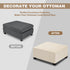NeColorLife Ottoman Cover Square Velvet Ottoman Slipcover Thick Stretchable Footrest Stool Covers with Elastic Band