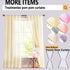 Treatmentex Pom Pom Linen Sheer Curtains for Living Room, 63 inches Length, 52" w x 2 Pack, Beige