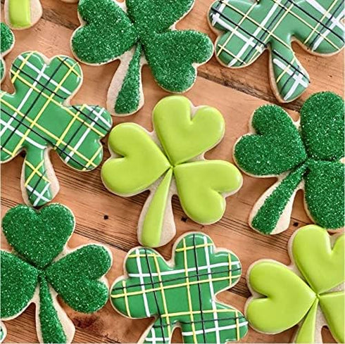Clover Cookie Cutter Set - 4-Piece St. Patrick's Day Shamrock Metal Cookie Cutters, Irish Holiday Party Supplies,