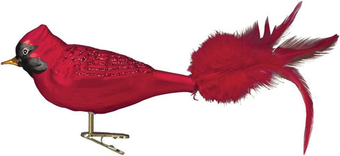 Old World Christmas Large Glass Blown Red Cardinal Ornament for Christmas Tree