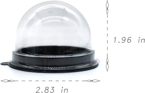 Clear Plastic Mini Cupcake Container - 25 PC Desk Pet Containers for Muffin, Mooncake, Individual Cupcake Holders