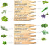 Set 12 Bamboo Herb Markers - of Beautiful Garden Labels - Sturdy Outdoor Garden or Potted Herb Markers