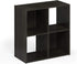 Furinno Pelli Cubic Storage Cabinet, 2x2, Espresso Finish