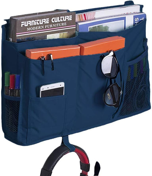 Bseash Bunk Bed Organizer, Bedside Caddy Hanging Storage Bag with 8 Pockets for College Dorm, Baby Bed