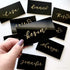 UNIQOOO Black Acrylic Rectangle Place Cards - 20 Count for Weddings, Dinner Parties, and Events