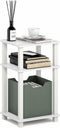 Furinno JUST Side Table, 3-Tier Open Shelf End Table, Toolless Assembly Night