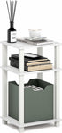 Furinno JUST Side Table, 3-Tier Open Shelf End Table, Toolless Assembly Night