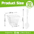 200 Pack 2 oz Mini Plastic Dessert Cups with Spoons, Disposable Clear Pudding Parfait Jello Shooter Cups Party Serving