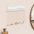 Wall Mounted Necklace Organizer Holder: Jewelry Hanging Storage Display Hanger - White