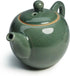 Porcelain Teapot, 12oz Small Tea Pot, Chinese Tradition Ceramic Tea Kettle, Ice Crack Glaze (Green)