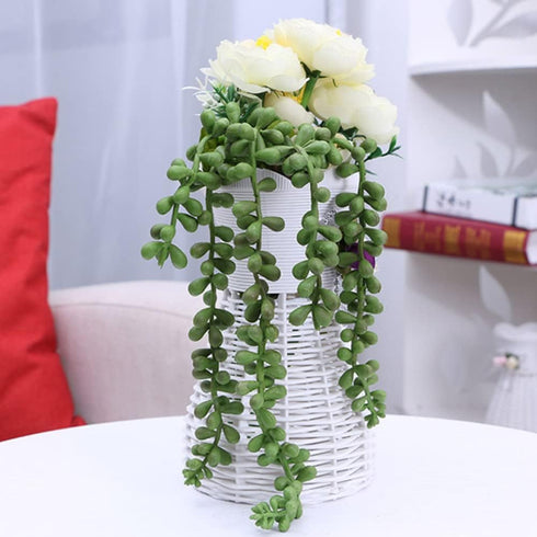 FLIPPED 3 Pack Artificial Plant, Succulent Plants Hanging String Pearls, Fake Lover Tears Plants