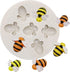Bumble Bee Silicone Chocolate & Soap Mould - 3D Honeycomb Cake Topper & Ice Cube Desserts & Candy Mould