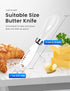 AISBUGUR 2 Pack Stainless Steel Butter Spreader Knife with Holes, Multifunction Kitchen Knife with White Handle