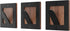 Walnut Wood Black Square Metal Hooks Wall Coat Hook Rack - Set