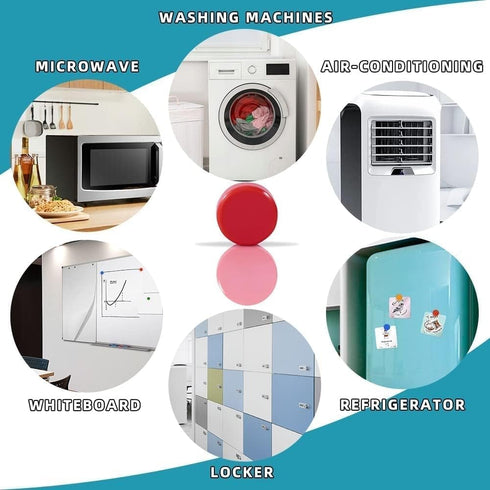 Qualsen Fridge Magnet, 20 Pack Heavy Duty Refrigerator Magnets, Whiteboard, Locker, Office Magnets (Black)