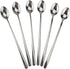 Long Handle Spoon, 9-inch Ice Tea Spoon, DEALIGHT Premium 18/10 Stainless Steel Iced Teaspoon, Set of 6