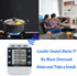 Digital Dual Kitchen Timer for Cooking, 3 Channels Count Down/up Multi Timers, Large-Display Adjustable Alarm Volume