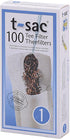 T-Sac Disposable Tea Filter Bags, Number 1-Size, 1-Cup Capacity, Set of 100