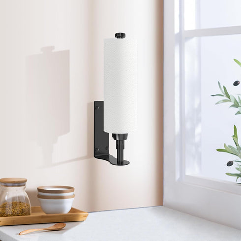 SetSail Paper Towel Holder, Single Hand Operable Paper Towel Holder Under Cabinet with Adjustable Damper, Easy Tear