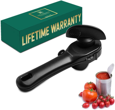 Bellemain Stainless Steel Manual Can Opener, Ergonomic Heavy Duty Hand Held Smooth Edge for Seniors, Easy to Use