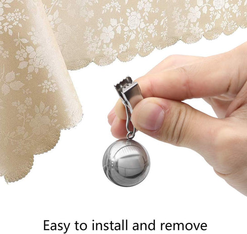 NAISI Tablecloth Weights, 10oz Heavy Premium Tablecloth Clips with Added Weights (4 Pack)