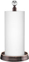 Steel Paper Towel Holder with Crystal Ball, Countertop Stand for Kitchen, Bars & Dining Tables, Oil Rubbed Bronze