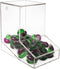 Laundry Pods Container, Acrylic Candy Dispenser with 2 Lids for Laundry Organization, Stand or Wall Mount
