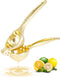 Agirlvct Heavy Duty Zinc Lemon Squeezer, Manual Juicer for Fresh Small Oranges Limes, Home Kitchen Accessories (Gold)