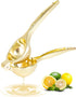 Agirlvct Heavy Duty Zinc Lemon Squeezer, Manual Juicer for Fresh Small Oranges Limes, Home Kitchen Accessories (Gold)