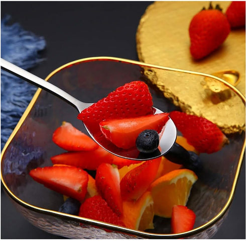 2 Pieces Korean Soup Spoons, Long Handle Stainless Steel Rice Spoon for Home or Restaurant Use