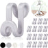 Mlici Connector Hooks Hanger Extenders for Velvet Hangers, Heavy Duty Space Saving Mini Cascading