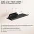12") Floating Shelf for Wall, Wall Shelf, Off Center Metal Shelf for Decor, Modern Hanging Shelf for Storage with Lip